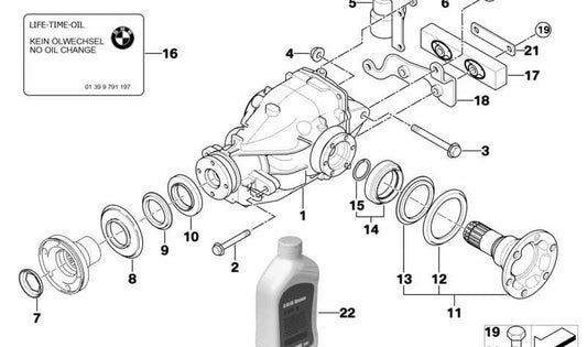 Security plate for BMW 3 Series E46 (OEM 33107530704). Original BMW