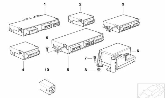 Unidad de control de limpiaparabrisas y lavafaros para BMW Serie 3 E36 (OEM 61358366365). Original BMW