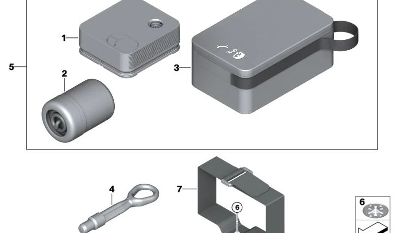 Abschleppöse für BMW F52, F44, G42, G87, G20, G21N, G80, G81, G22, G23, G82, G83, G60, F39, G01, G08, G02, F15, F85, F16 und MINI F60 (OEM 72157953890) . Original BMW