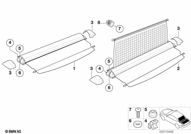 Roller Network per BMW (OEM 51478400139). BMW originale.