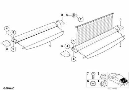 Réseau à rouleaux pour BMW (OEM 51478400139). BMW d'origine.