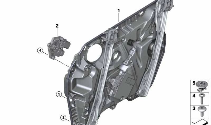 Soporte puerta delantera izquierda para BMW X3 G08, G08E, G08F, G08N (OEM 51337498155). Original BMW