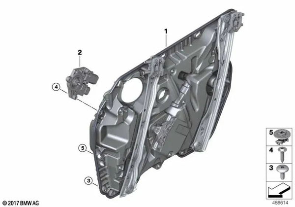 Soporte Puerta Delantera Izquierda para BMW X6 F96, G06 (OEM 51335A54211). Original BMW