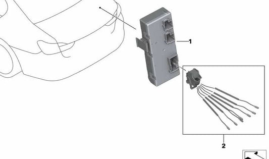 Módulo de Función de la Puerta Trasera para BMW X5 F95N, G05N, G18N, X6 F96N, X7 G07N (OEM 61355A74B10). Original BMW