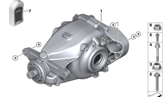 Diferencial trasero OEM 33107603748 para BMW (F20, F21, F22, F30, F31, F34, F35, F32, F33, F36). Original BMW.