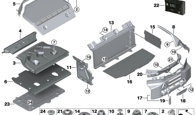 Tornillo de cabeza rebajada con seguro para BMW i I12, I15, X5 E70, F85, X6 F86 (OEM 07147275179). Original BMW