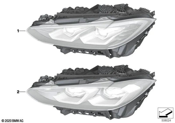 Faros láser derechos para BMW Serie 3 G80, Serie 4 G82 (OEM 63117885840). Original BMW