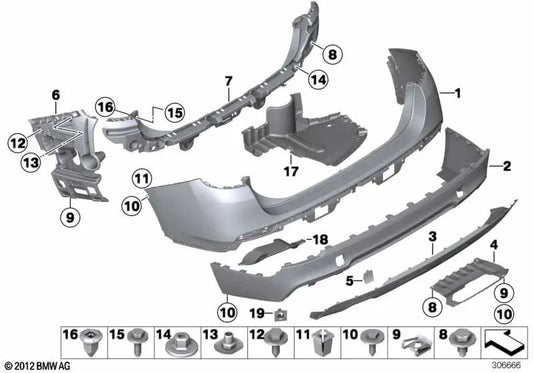 Exhaust System Coverage for BMW X1 E84 (OEM 51127844003). Genuine BMW