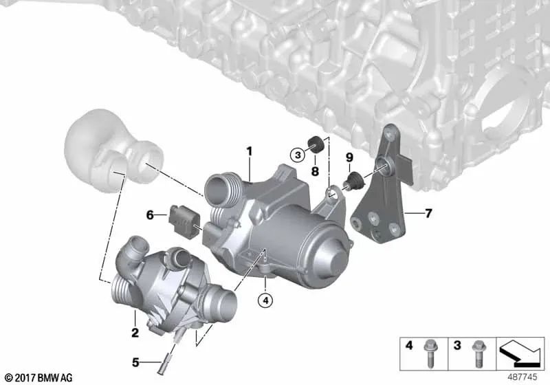 ASA-Schraube para BMW Serie 5 F07, F10, F11, F18, Serie 6 F06, F12, F13, Serie 7 F01, F02 (OEM 11537581867). Original BMW