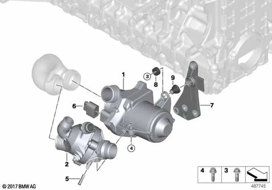 Bracket for BMW F07, F10N, F06, F06N, F12, F12N, F13, F13N, F01, F01N, F02, F02N (OEM 11517589205). Genuine BMW.