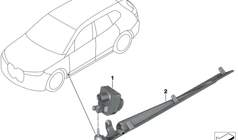 Soporte módulo de luz derecho para BMW I20 (OEM 63145A04412). Original BMW