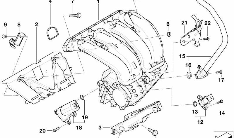 Tubo de admisión de aire OEM 11617563837 para BMW Z4 E85. Original BMW.