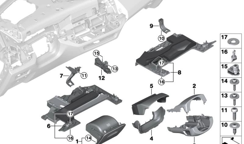 Drehverschluss für BMW X5 F95, G05, G18, X6 F96, G06, X7 G07, XM G09 (OEM 51459462617). Original BMW.