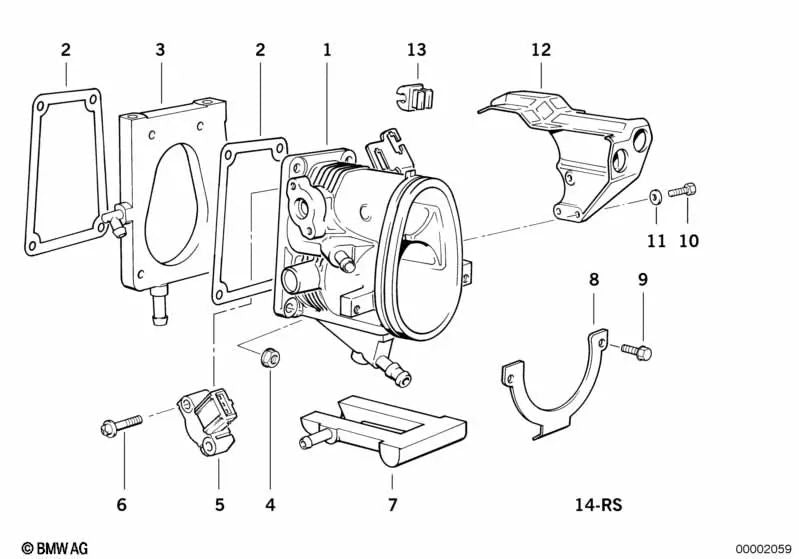 Heating element for BMW E36 (OEM 13541739164). Genuine BMW