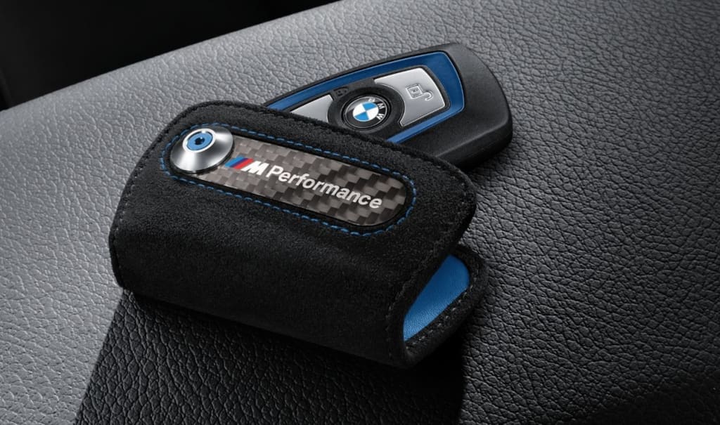 Estuche De Llave Carbono/alcantara Original Bmw ///m Performance. Para La Serie F... Accesorios