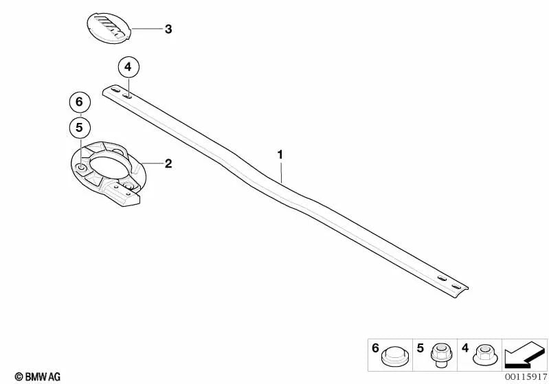 Cubierta izquierda para BMW Serie 3 E46 (OEM 51717895251). Original BMW