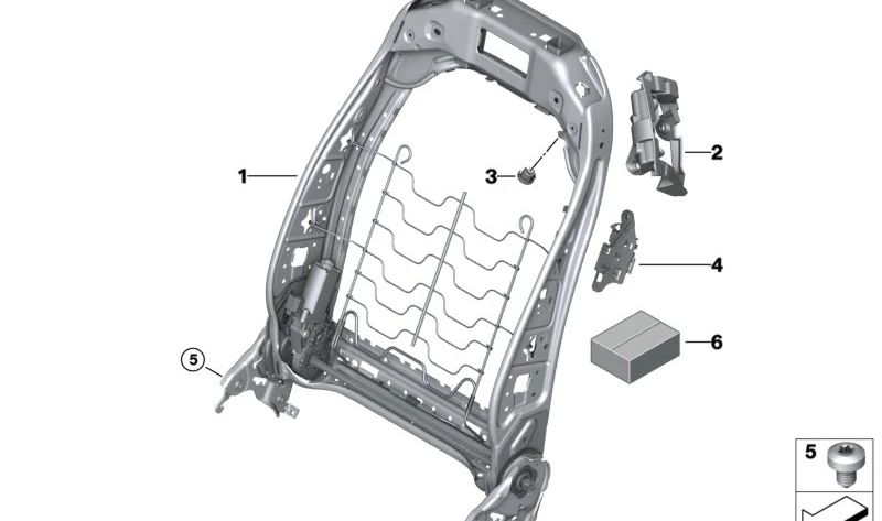 Placa conectora para calefacción de cuello OEM 52106992453 para BMW G80, G23, G82, G83, F93, F97, F98. Original BMW.