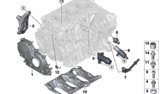 Conector de motor OEM 11118511205 para BMW F20, F21, F22, F23, F45, F46, F30, F31, F34, F35, G20, F32, F33, F36, G22, G26, F10, F11, G30, G31, G38, G32, G11, G12, F48, F49, F39, F25, G01, G08, F26, G02, F15. Original BMW.