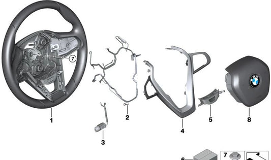 Contrapeso antivibración OEM 32307950700 para BMW F44, G42, G20, G21, G28, G22, G23, G26, G29. Original BMW.