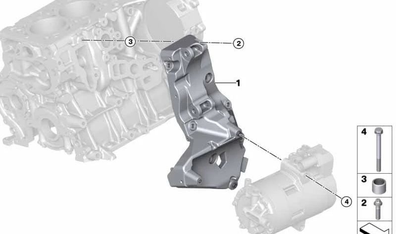 Portador de unidad para BMW Serie 2 F45, F48N, F39 y MINI F60 (OEM 11168620708). Original BMW