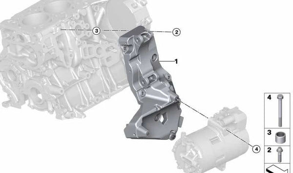 Portador de unidad para BMW Serie 2 F45, F48N, F39 y MINI F60 (OEM 11168620708). Original BMW