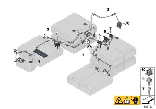 Cable guide for BMW X5 G05 (OEM 61278697682). Original BMW