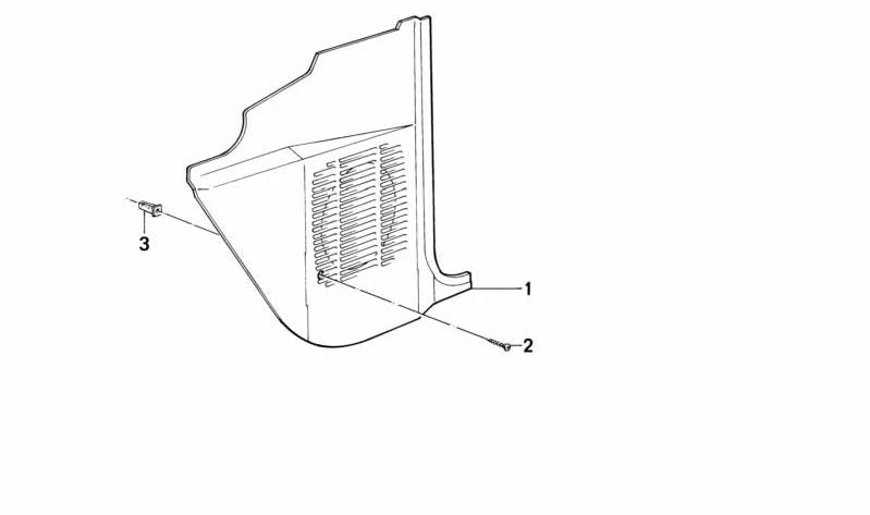 Panel lateral delantero izquierdo para BMW Serie 3 E30 (OEM 51432232115). Original BMW