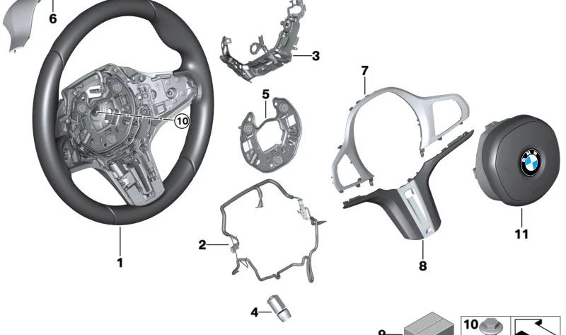 Volante Deportivo M en Cuero OEM 32309882676 para BMW G26 (i4 Gran Coupé). Original BMW.