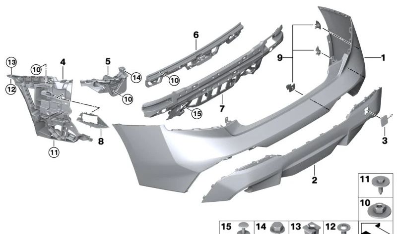 Soporte lateral trasero derecho para BMW Serie 2 G42 (OEM 51128495034). Original BMW