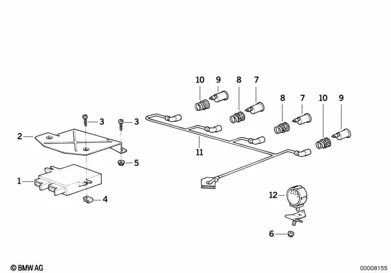 Soporte para sensor ultrasónico para BMW Serie 5 E34 (OEM 66218360077). Original BMW