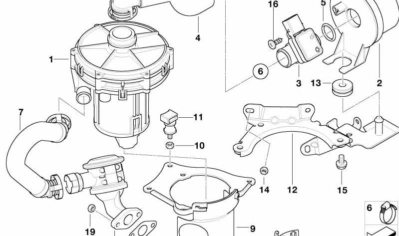 Soporte de montaje OEM 11727515006 para BMW E46. Original BMW