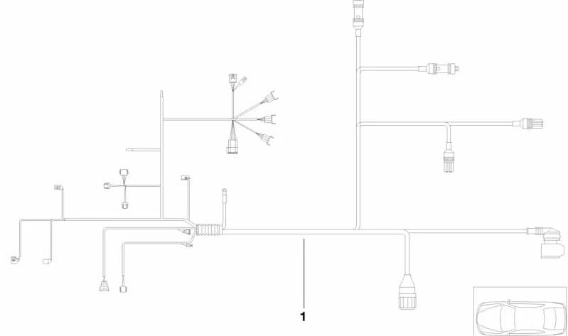 Engine and Transmission Module Wiring Harness for BMW 3 Series E46 (OEM 12511439994). Original BMW