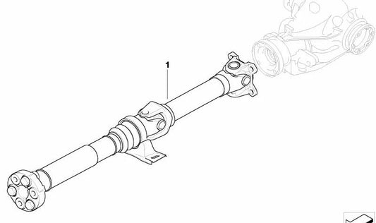 Árbol de transmisión para BMW E85. OEM 26107546223. Original BMW.