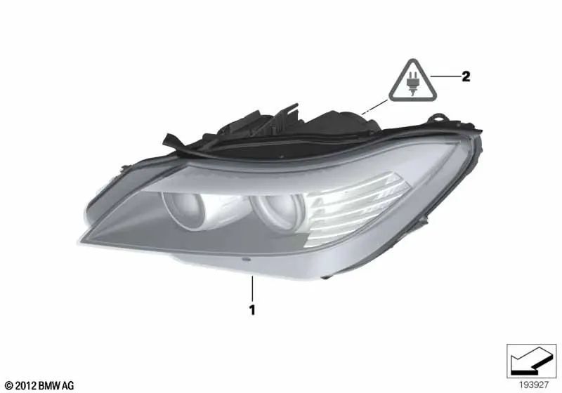 Faróis Bi-Xenon Direito para BMW Z4 E89 (OEM 63127228862). BMW original