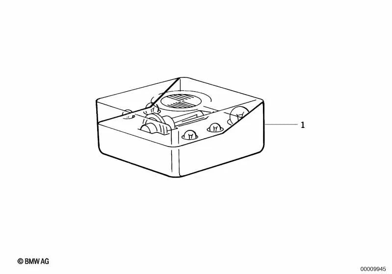 Boîte de lampe de remplacement pour BMW E30, E36, E34, E39, E24, E32, E38, E31 (OEM 63212318127). BMW d'origine.