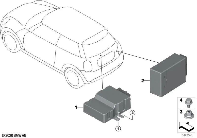 Unidad de control para bomba de combustible para BMW Series 1 F20, F21, F40, F52, Serie 2 F22, F23, F44, F46, Serie 3 F30, F31, F34, Serie 4 F32, F33, F36, i I12, X1 F48, F49, X2 F39, MINI F54, F55, F56, F57, F60 (OEM 16149494391). Original BMW