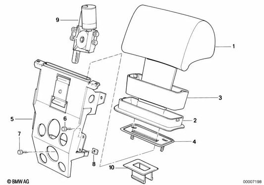 Blenda for BMW 5 Series E34, 7 Series E32 (OEM 52208116434). Genuine BMW