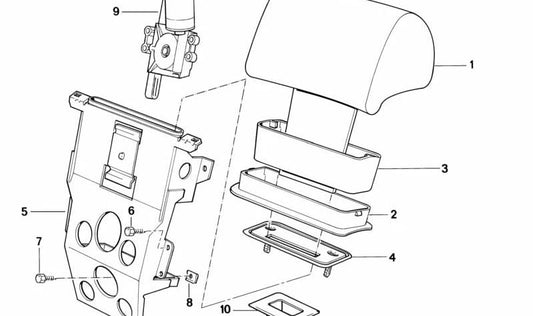 Cubierta para BMW E34, E32 (OEM 52208116433). Original BMW