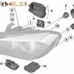 Elemento de Ajuste de Faros para BMW E90, E90N, E91, E91N, X1 E84 (OEM 63117168486). Original BMW