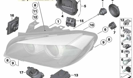 Jogo de Módulos de LED direito para BMW E84 (OEM 63117397246). BMW original