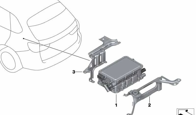 Soporte SLE para BMW Serie 2 F45, F49 (OEM 12908609914). Original BMW