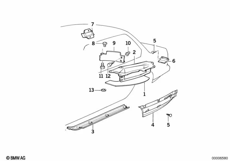 Aislamiento térmico para BMW E32 Serie 7 (OEM 51481964607). Original BMW