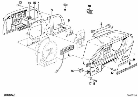 Control symbol light left for BMW 5 Series E28, 6 Series E24, 7 Series E23 (OEM 62111381817). Original BMW.