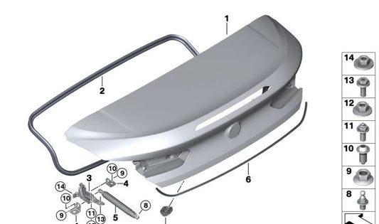 Perno de masa para BMW E64, E64N, F91, G14, E70, E70N, E71, E72 (OEM 07147127807). Original BMW