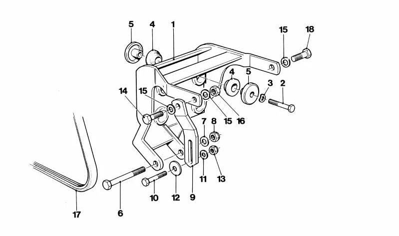 Tuerca hexagonal autoblocante para BMW E21, E30, E36, E12, E28, E34, E24, E23, E32, E38, E31 (OEM 07129922716). Original BMW