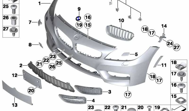 OEM 5117262829 Linksseitungsraster für BMW E89 Z4. Original BMW.