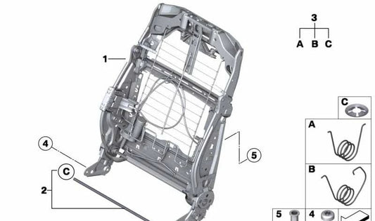 Tornillo de lente para BMW Serie 5 E60, E61, F07, F10, F11, F18, Serie 7 E65, E66, F01, F02, F04, X5 E70, X6 E71 (OEM 07149159336). Original BMW