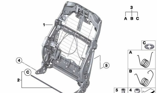 Eje para BMW Serie 5 E60, E61, F07, F10, F11, F18, Serie 7 E65, E66, F01, F02, F04, X5 E70, X6 E71 (OEM 52107068051). Original BMW