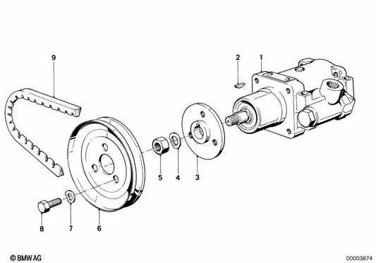 Polea para BMW Serie 7 E23 (OEM 32411276529). Original BMW