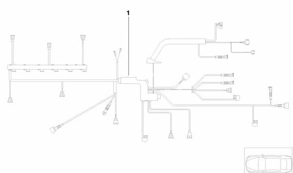 Cableado Motor Módulo Motor para BMW E82, E88, E90, E91, E92, E93 (OEM 12517566516). Original BMW